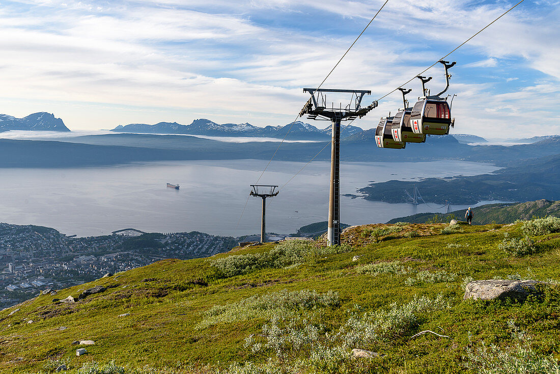 Cable car to Fagernesfjell, great view of, Narvik, Norway