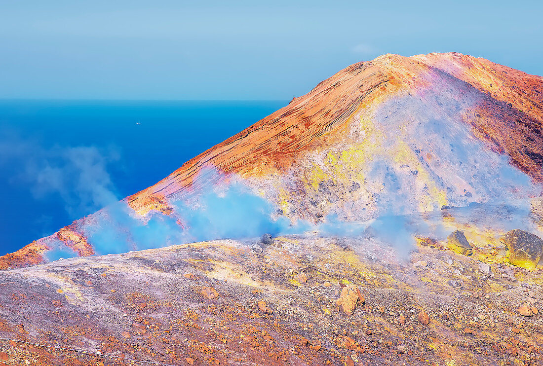 Gran Gratere, Insel Vulcano, Äolische Inseln, Sizilien, Italien