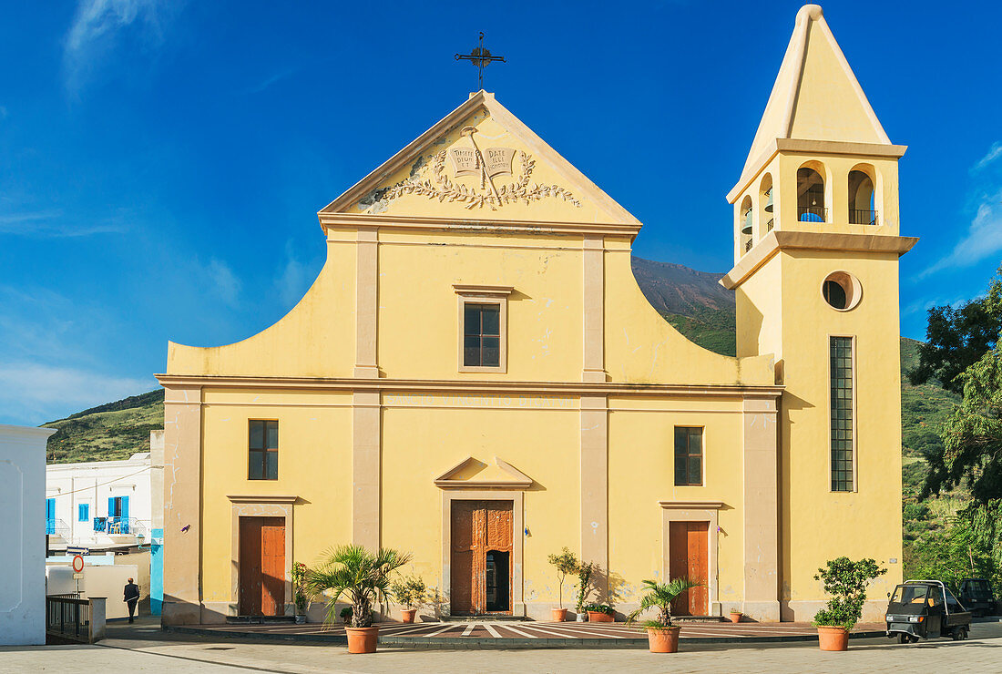 San Vincenzo Ferreri church, Stromboli, Aeolian Islands, Sicily, Italy