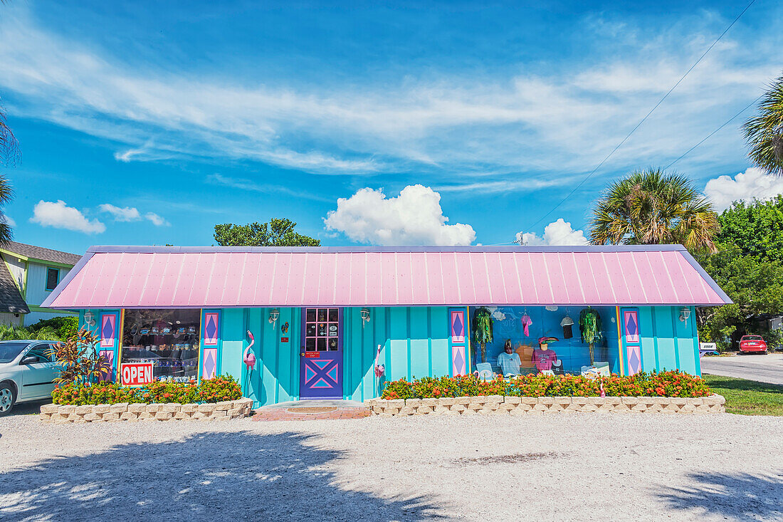 Buntes Gebäude, Fort Myers, Florida, USA