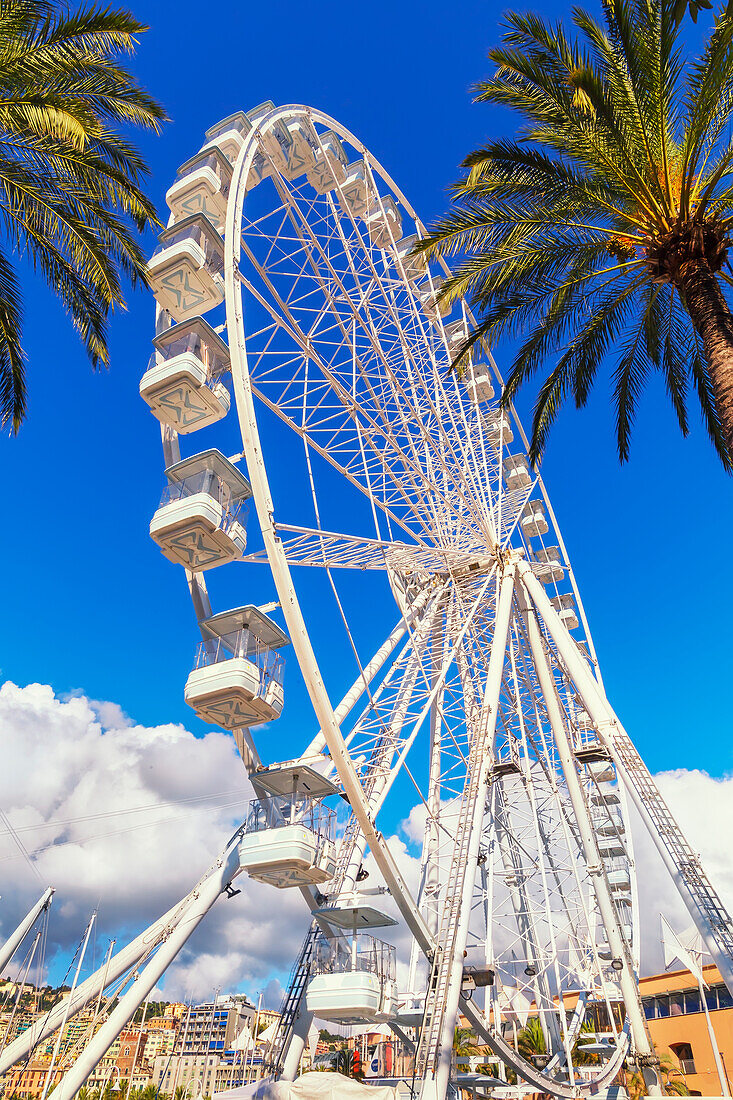 Riesenrad, Porto Antico (alter Hafen), Genua, Ligurien, Italien