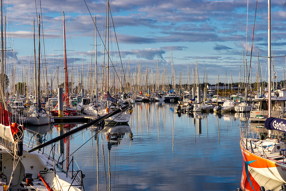 Morning in the marina of La Forêt-Fouesnant, Brittany, France, Europe