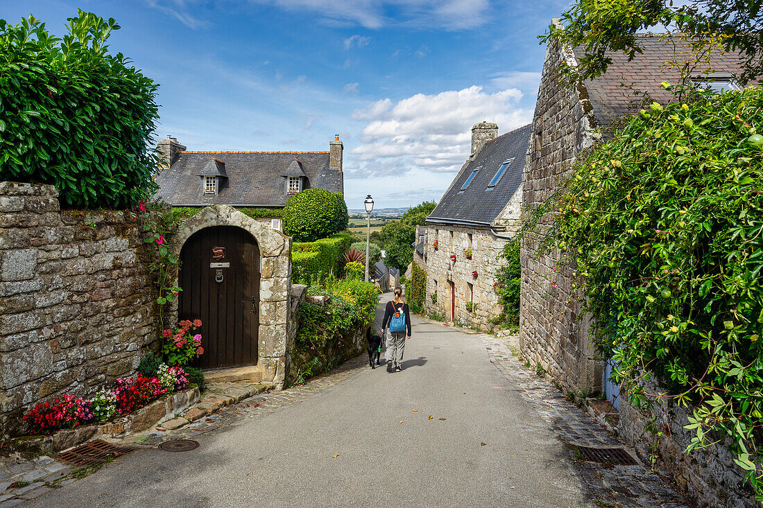 A summer day in Locronan, Finistère, Châteaulin, Brittany, France