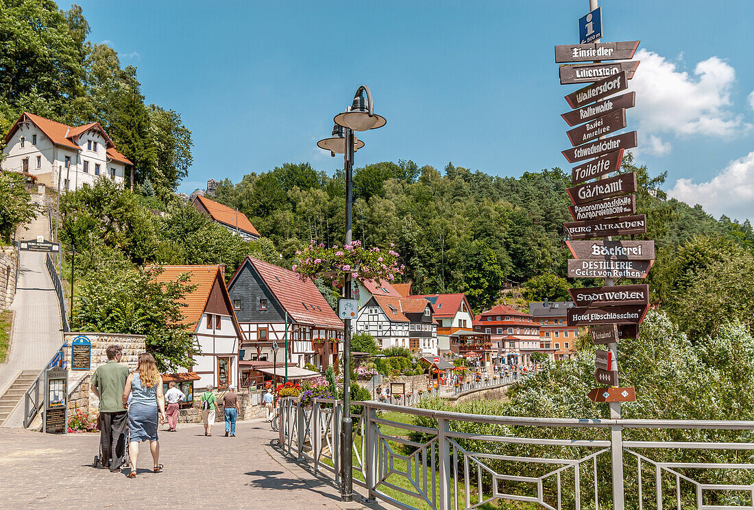 Rathen health resort in Saxon Switzerland, Saxony, Germany