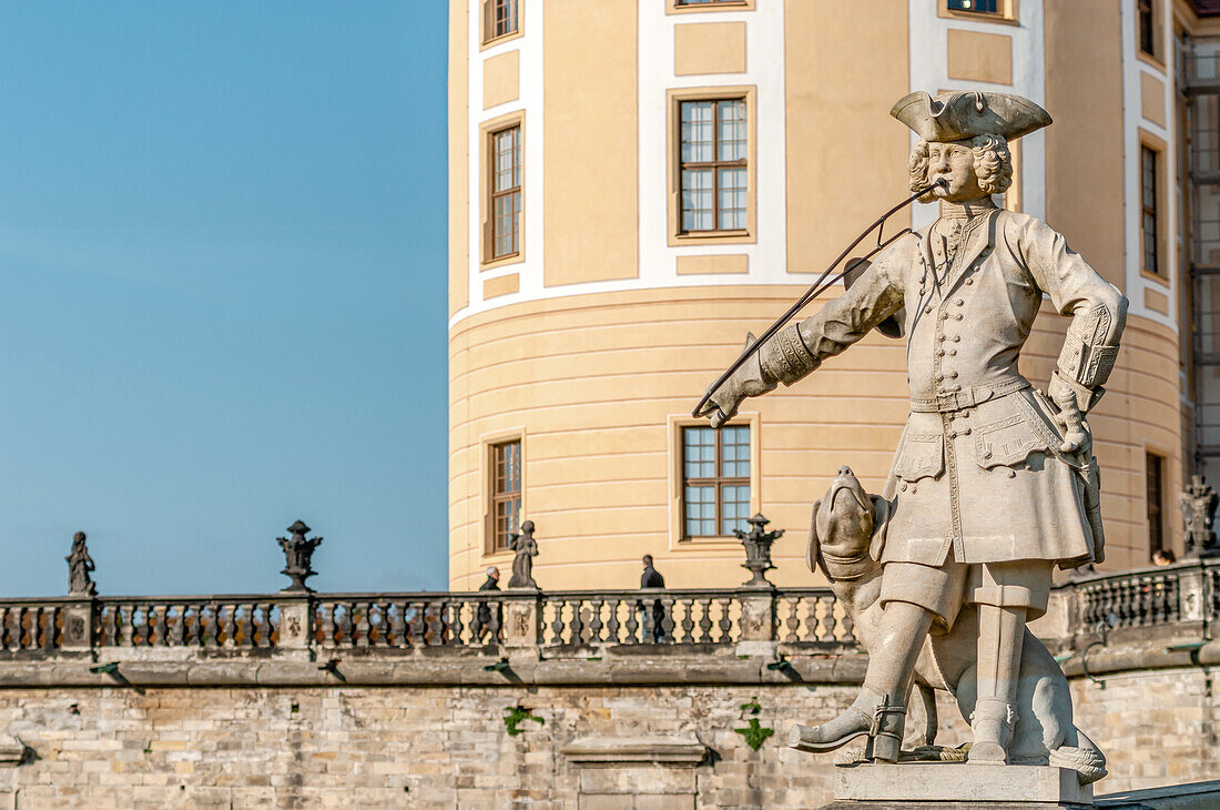 Sculpture at the hunting and pleasure palace Moritzburg, Saxony, Germany