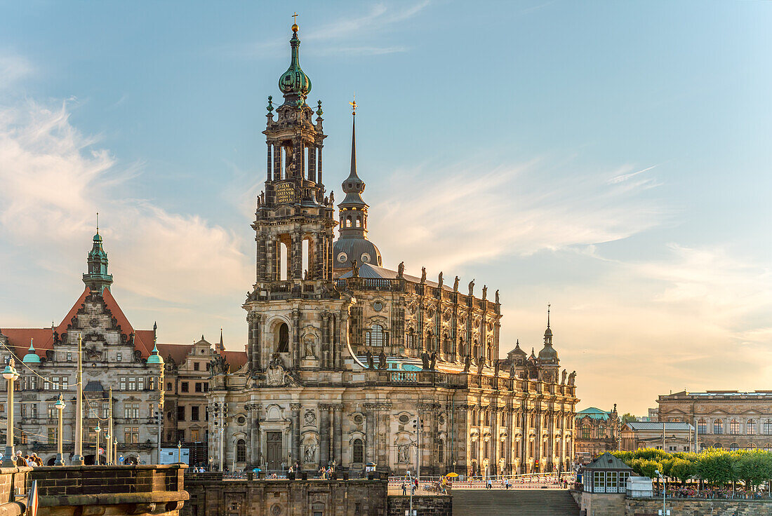 Hofkirche in the historic old town of Dresden, Saxony, Germany