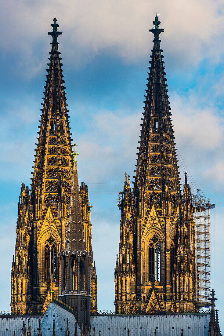 Spitzen des Kölner Dom, Köln, Nordrhein-Westfalen, Deutschland, Europa