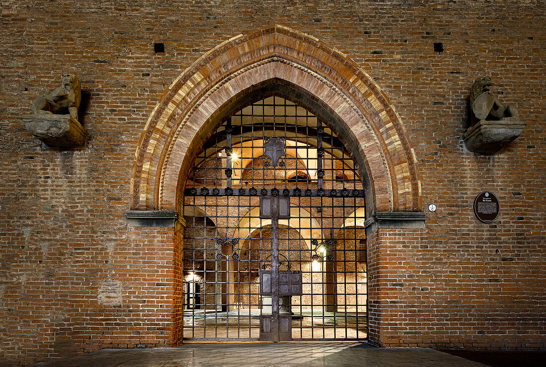 Palazzo Re Enzo Tor bei Nacht, Bologna, Emilia Romagna, Italien, Europa