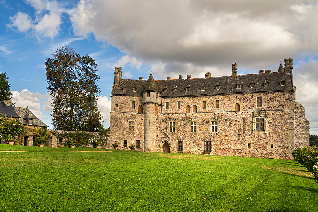 Das Schloss Château de la Roche Jagu, Bretagne, Frankreich, Europa
