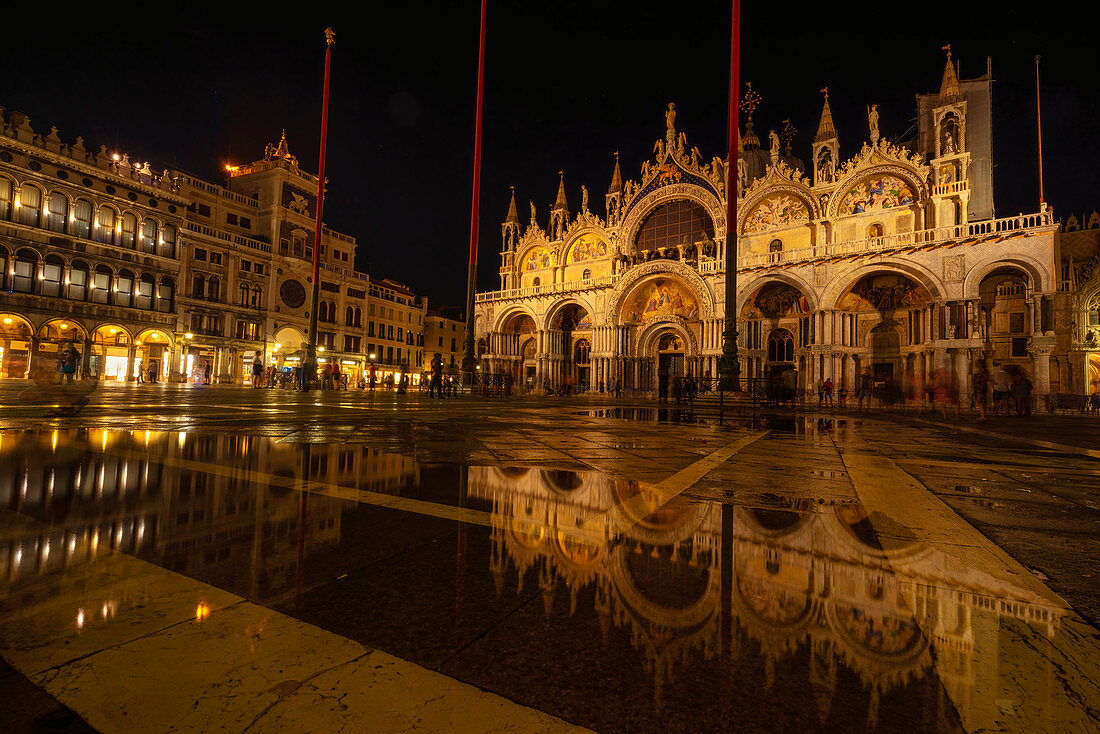 St. Mark's Square, Piazza San Marco with St. Mark's Basilica, Venice, Italy, Europe