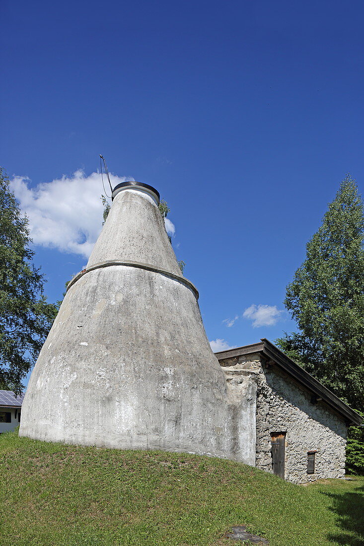 historical lime kiln, Lenggries, Isarwinkel, Upper Bavaria, Bavaria, Germany