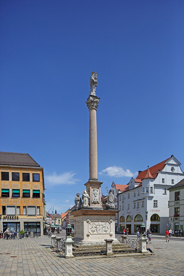 Marienplatz, Freising, Oberbayern, Bayern, Deutschland