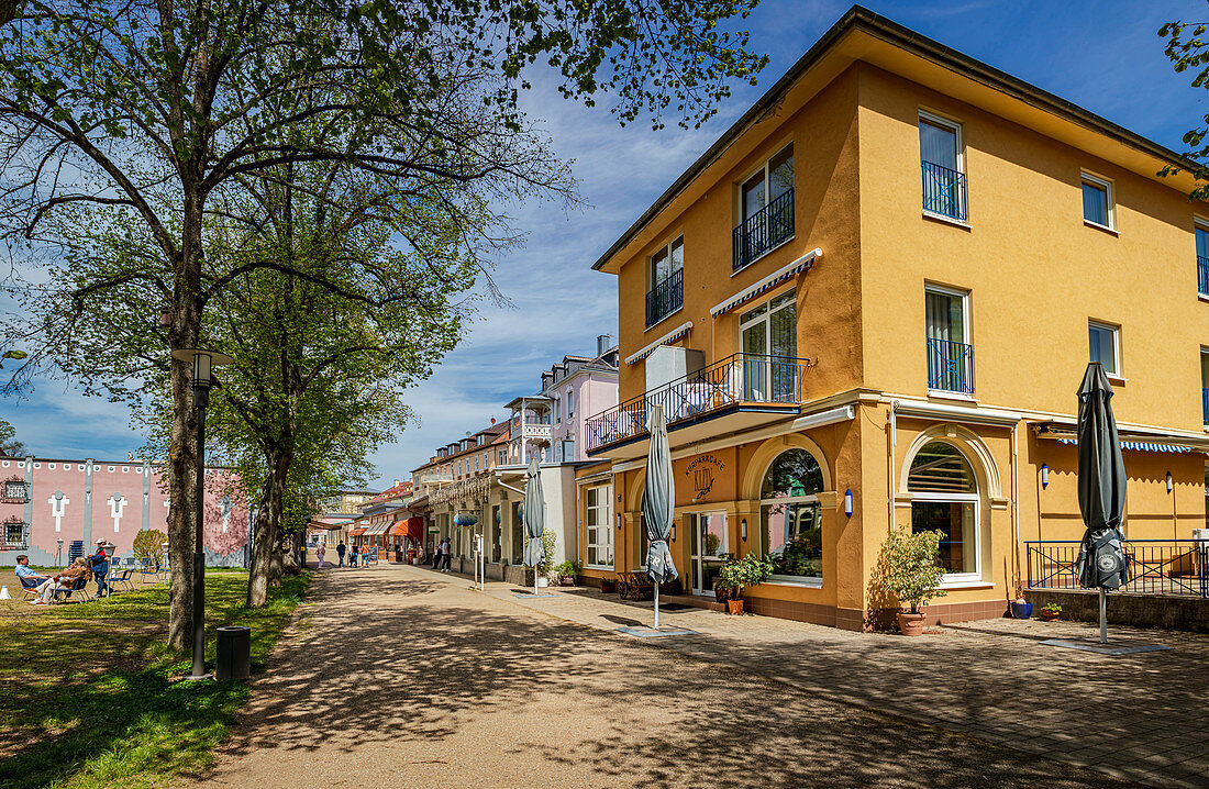 Lindesmühlpromenade in Bad Kissingen, Bayern,  Deutschland