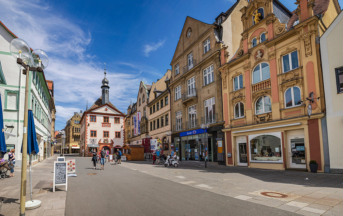 Market square in Bad Kissingen, Bavaria, Germany