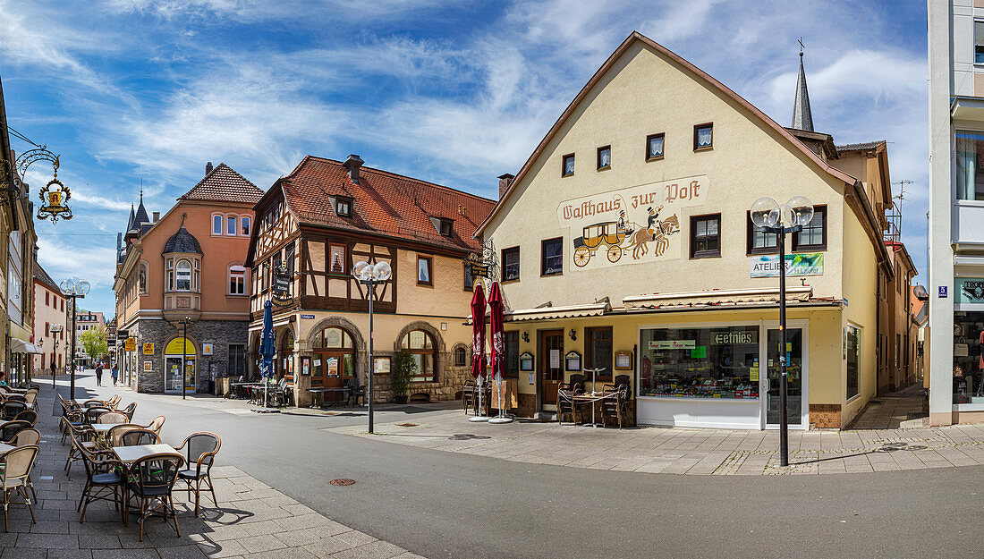 Obere Marktstrasse in Bad Kissingen, Bavaria, Germany