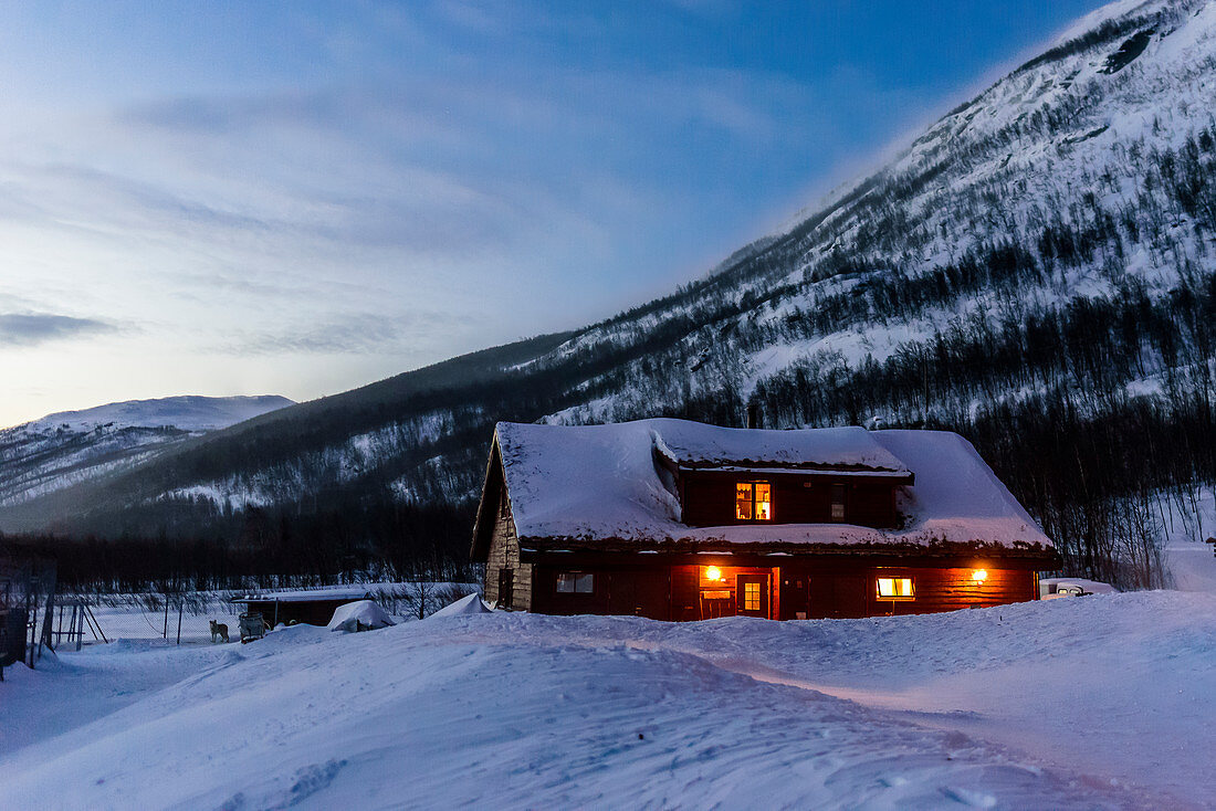 Huskyfarm von Björn Klauer, Bardufoss, Norwegen