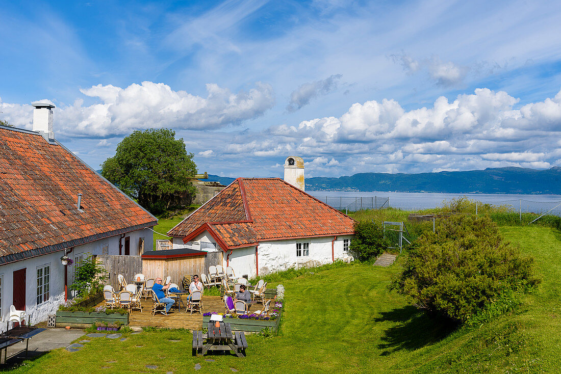 Cafe on the fortress island of Munkholmen, Trondheim, Norway