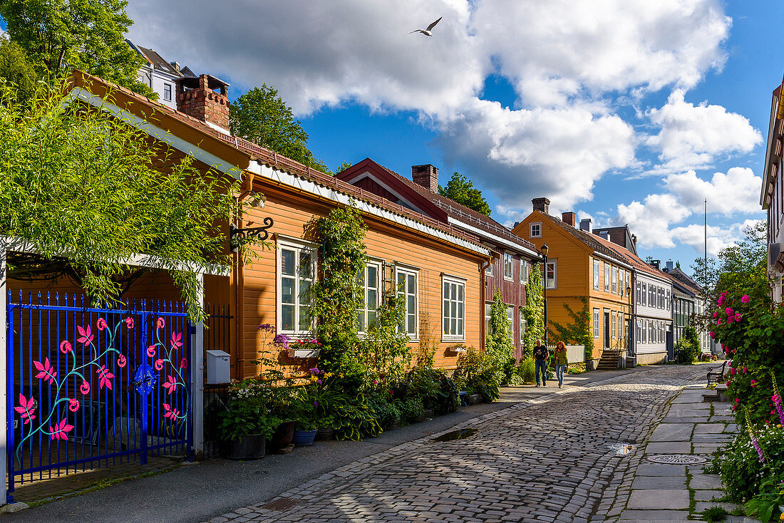 Ehemaliges Arbeiterviertel Möllenberg, Trondheim, Norwegen