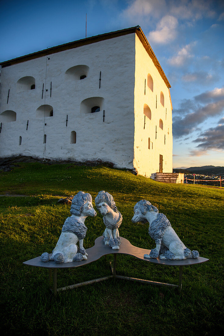 Poodle monument at Kristiansten Fortress, Trondheim, Norway