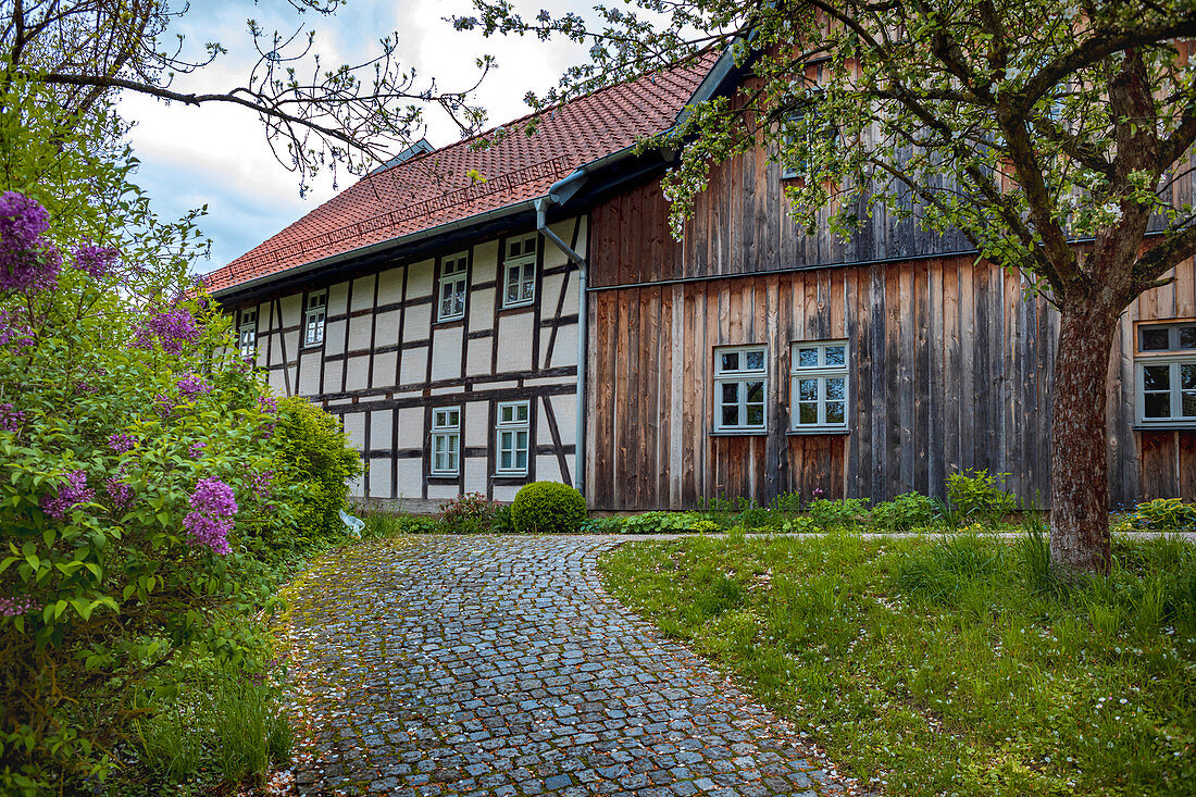 Schulgasse in Bad Rodach, Bavaria, Germany