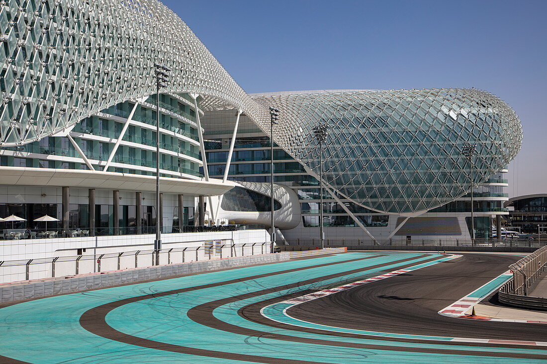 Formula 1 racetrack Yas Marina Circuit, Abu Dhabi, Abu Dhabi, United Arab Emirates, Middle East