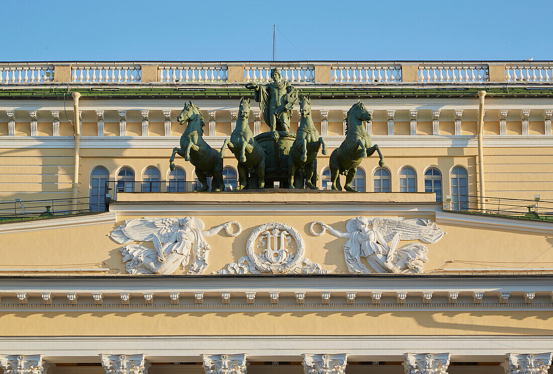 St. Petersburg, Alexandrinen - Theater with Apollo Quadriga, Russia, Europe
