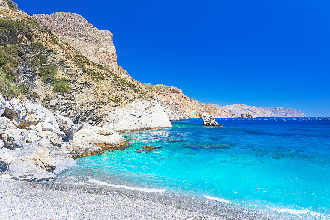 Agia Anna Beach, Amorgos, Kykladen, Griechenland, Europa