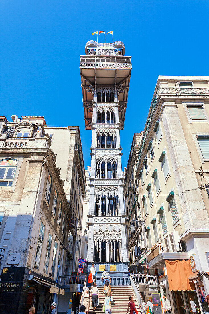 Aufzug Santa Justa, Lissabon, Portugal, Europa