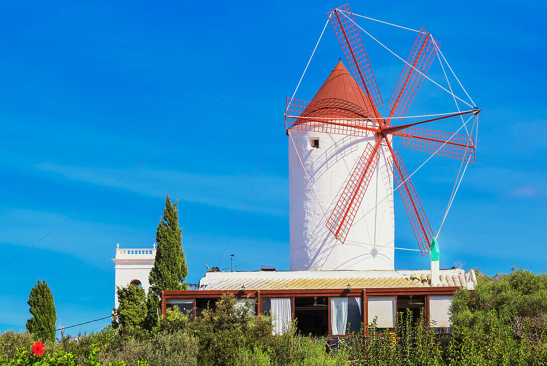 Windmill, Es Mercada, Minorca, Balearic Islands, Spain