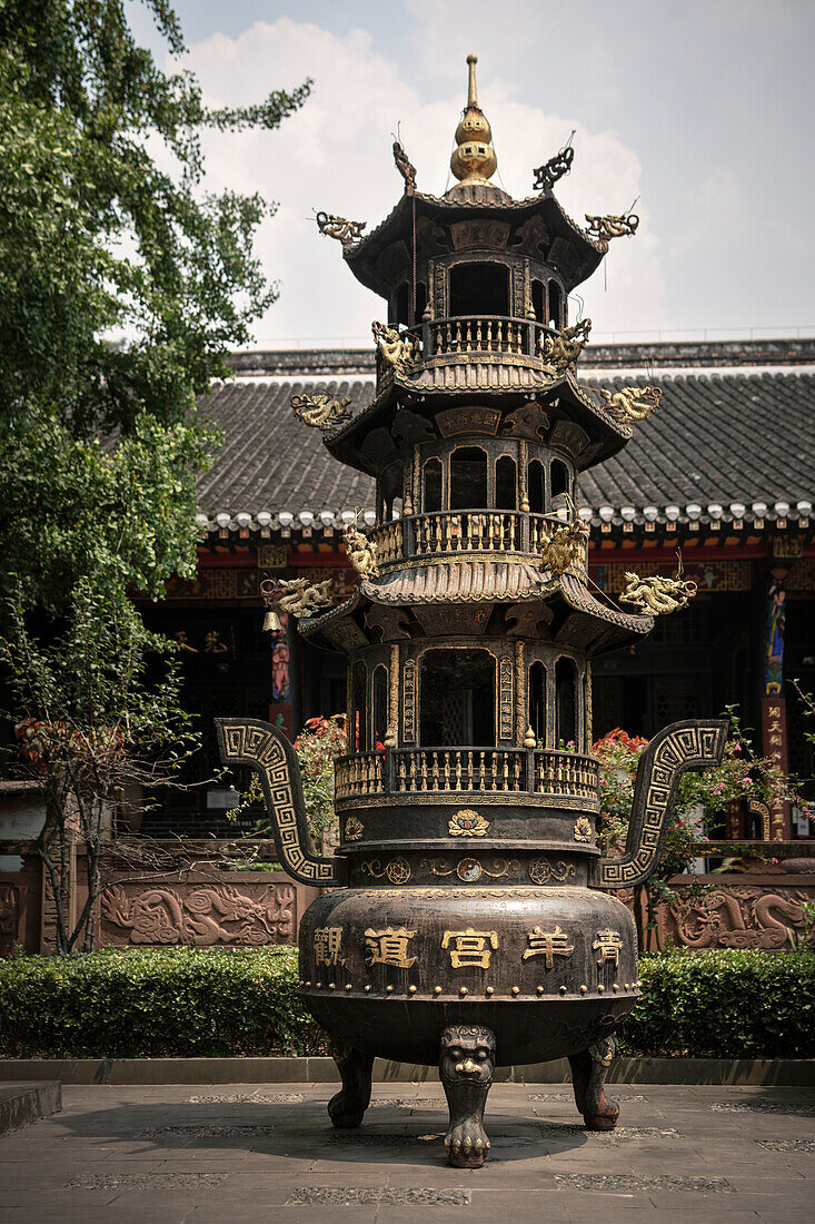 Tempel im Qingyang Palace (West Gate), Chengdu, Sichuan Provinz, China, Asien