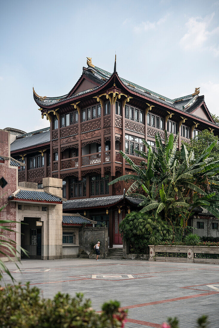 Historische Architektur in Altstadt von Chengdu, Sichuan Provinz, China, Asien