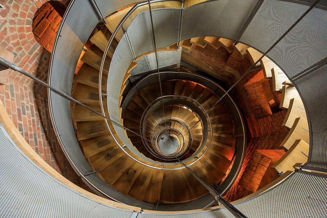 The Lighthouse, spiral staircase, Mackintosh Tower, Center for Design and Architecture, Glasgow, Scotland UK