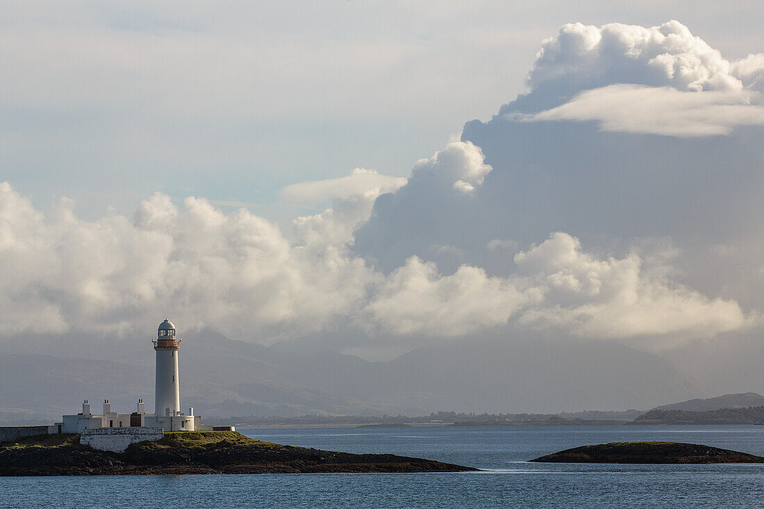 Lismore Leuchtturm, Blick von Fähre nach Mull, Schottland UK