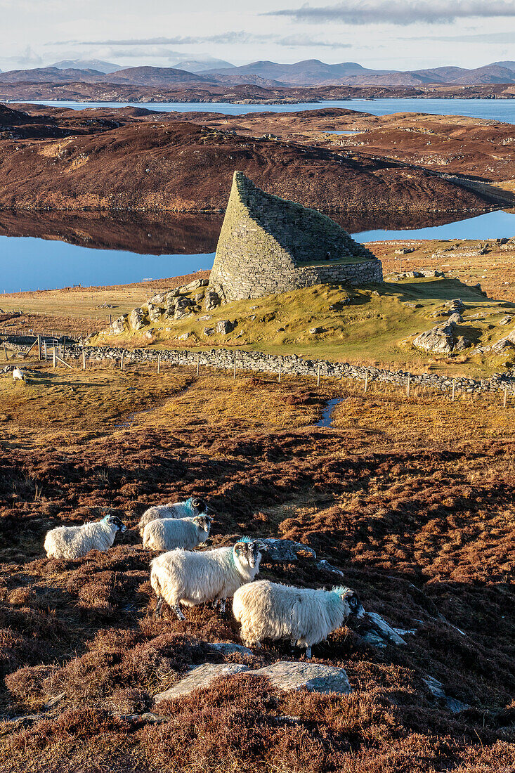 Round House Dun Carloway Broch on the Isle of Lewis, Outer Hebrides, Scotland UK