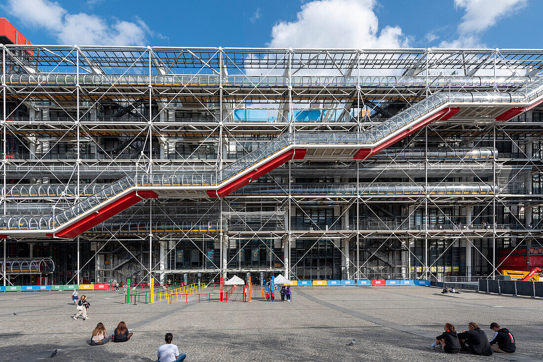 Außenfassade Centre Georges Pompidou, Paris, Frankreich