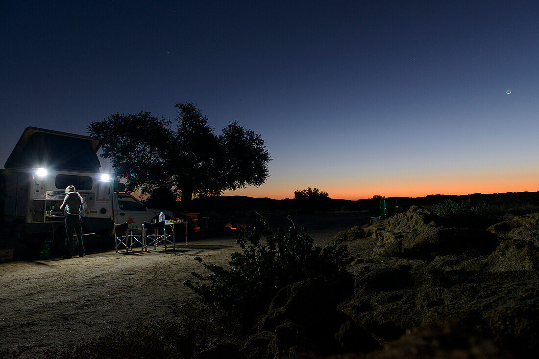 Sonnenuntergang an der Blutkuppe, Namibia