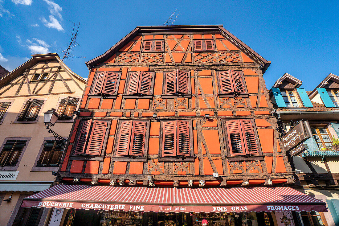 Old half-timbered house, Ribeauville, Alsace, France