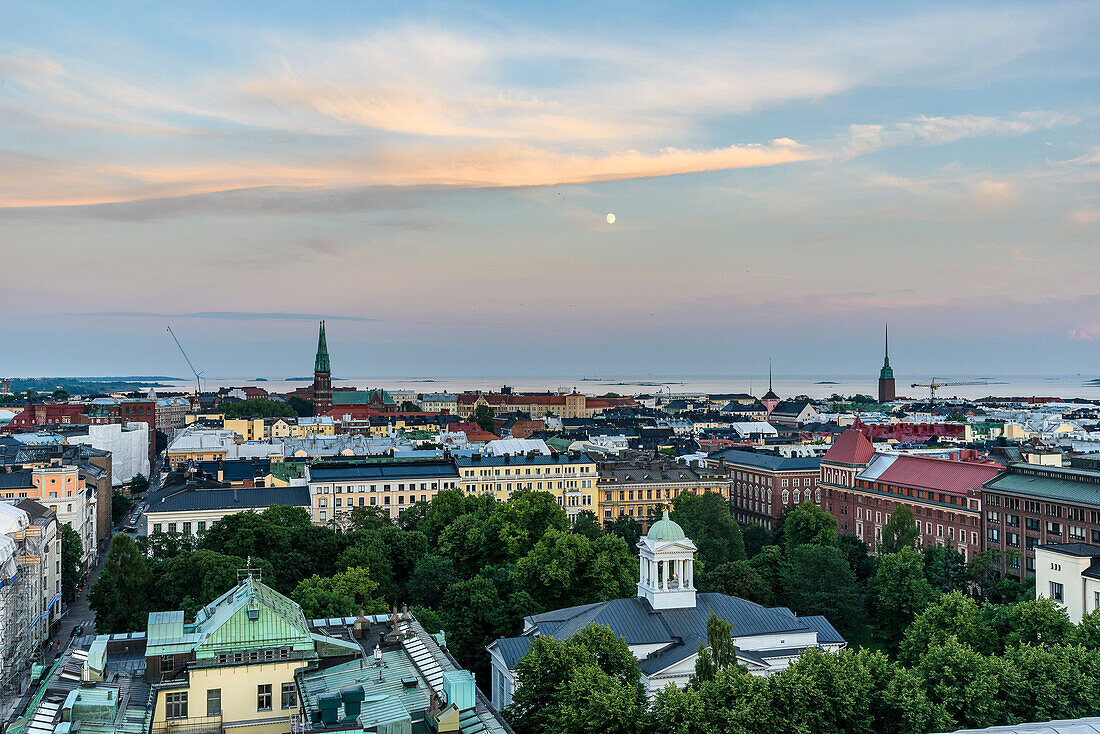 Blick von der Bar ganz oben im Hotel Torni, Helsinki, Finnland