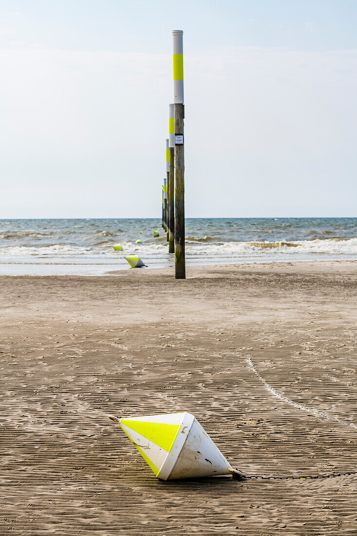 Sea mark, buoy, Sankt Peter-Ording, Schleswig-Holstein, Germany
