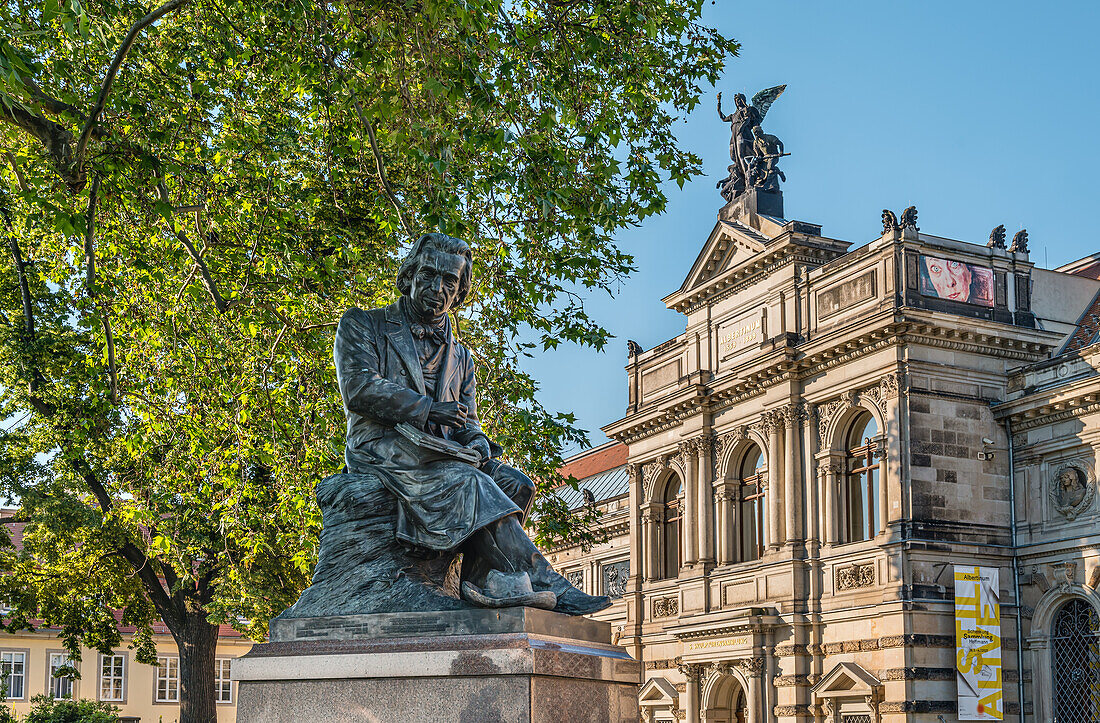 Albertinum Art Museum on Brühlschen Terrasse in Dresden, Saxony, Germany