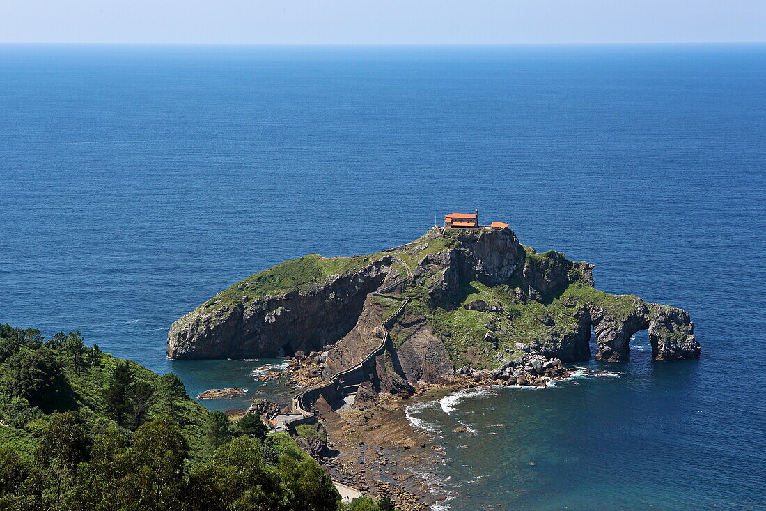Hermitage of San Juan de Gaztelugatxe, near Bermeo, Urdaibai Biosphere Reserve, Basque Country, Spain