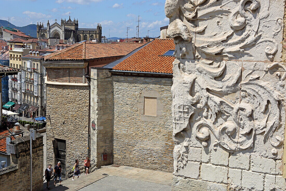 Blick über die Dächer von Vittoria-Gasteiz, Baskenland, Spanien