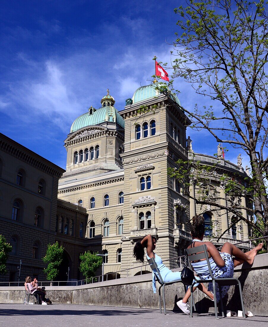 Bundeshaus in the old town of Bern, Switzerland