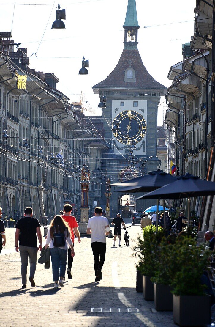 Am Zytgloggturm, Kramergasse in der Altstadt, Bern, Schweiz