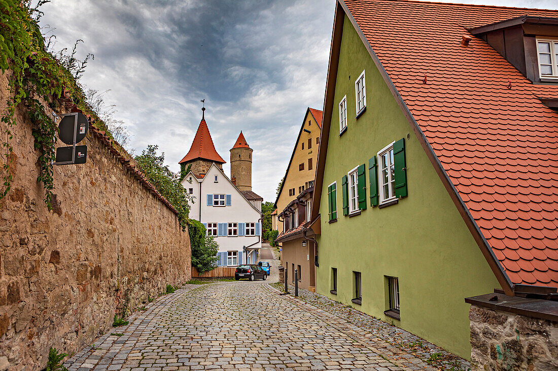 Upper Wall Trail in Dinkelsbuehl, Bavaria, Germany