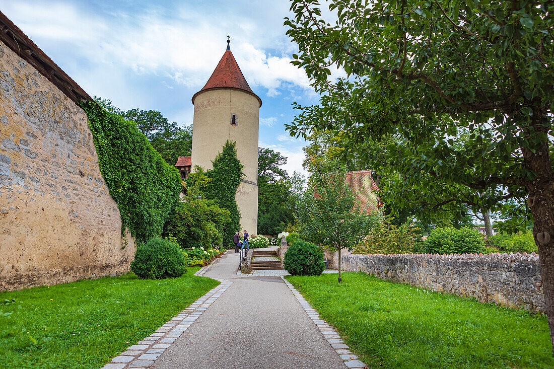 Digestion tower in Dinkelsbuehl, Bavaria, Germany
