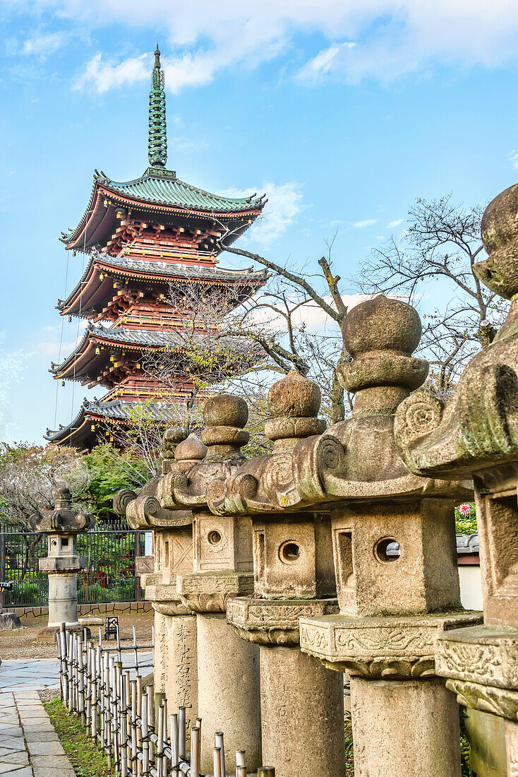 Tōeizan Kan'ei-ji Endon-in, fünf-stöckige Pagoda im Ueno Park, Tokio, Japan