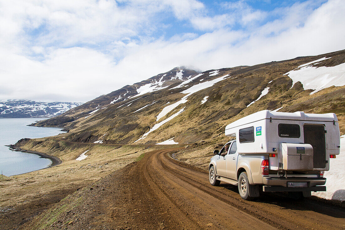 Gravel roads on the east fjords of Iceland