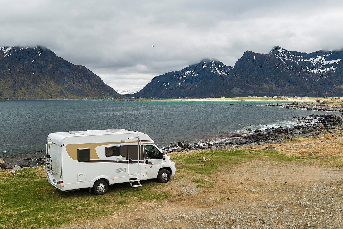 With the camper in Lofoten, Norway