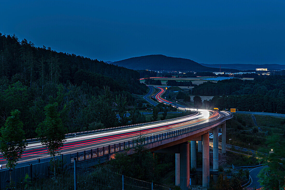 City motorway in Rödental, Upper Franconia, Bavaria, Germany